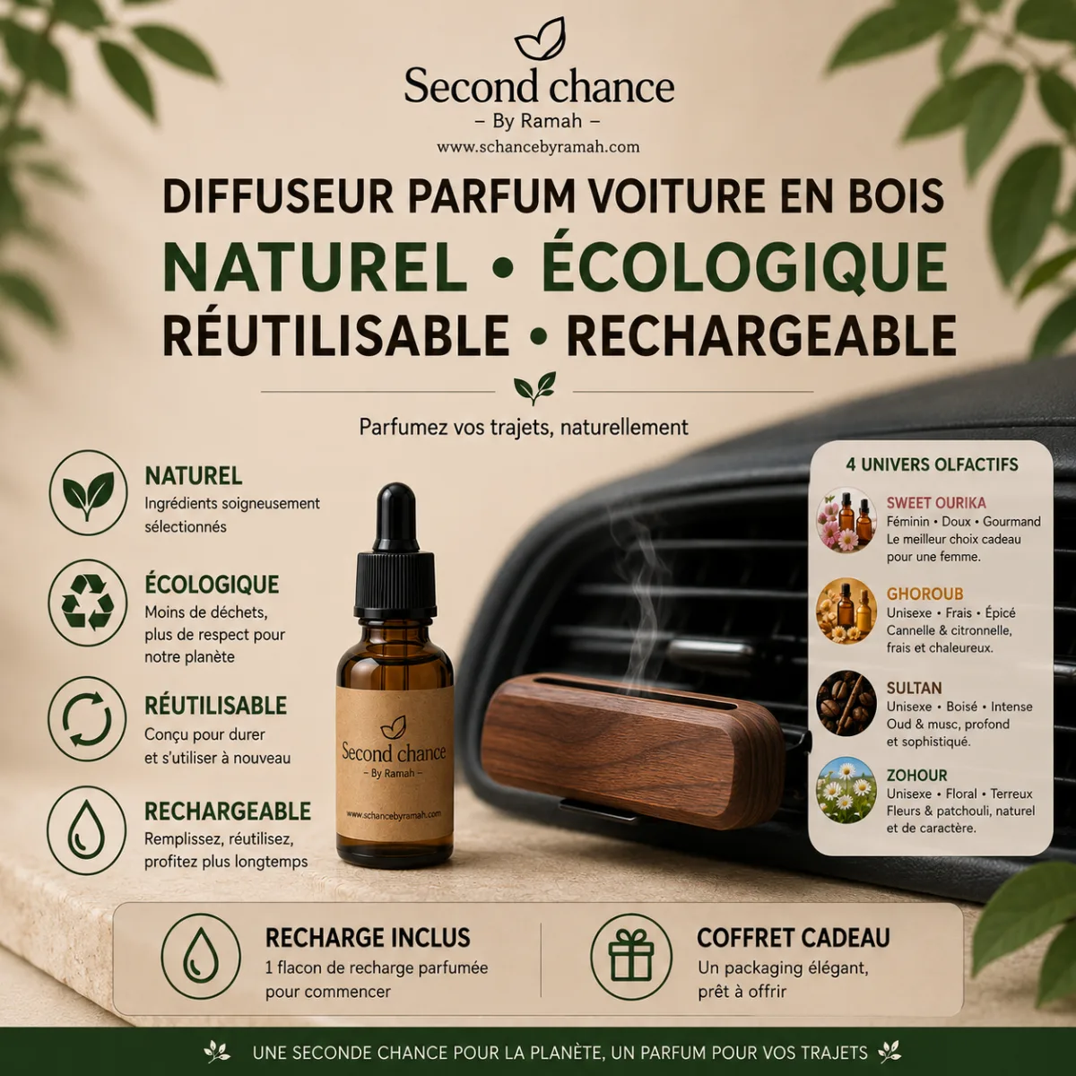 Diffuseur Voiture en Bois